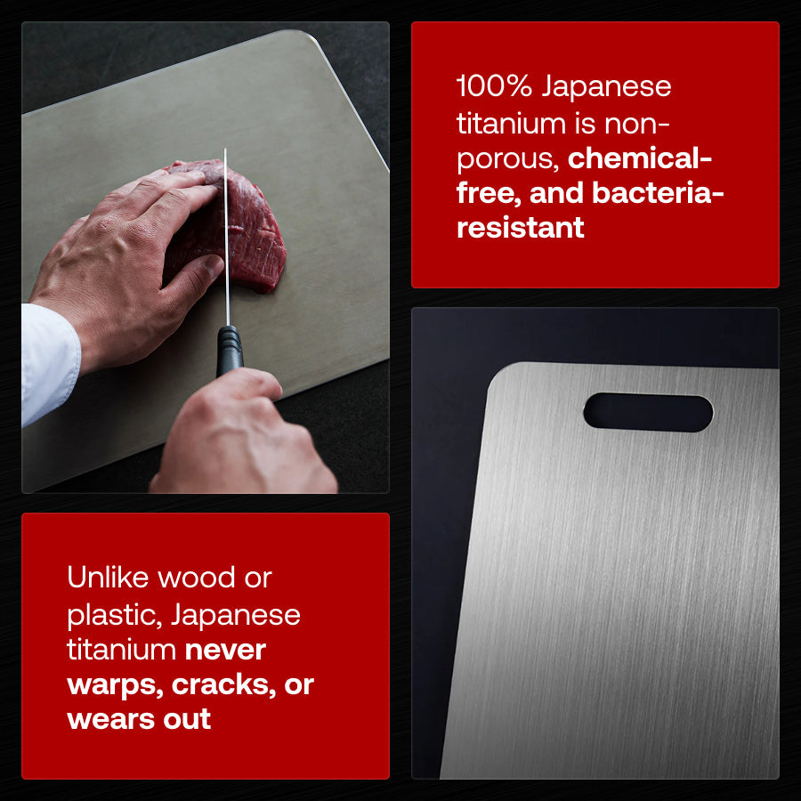 100% Authentic Japanese Titanium Cutting Board